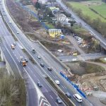 Saobraćajna petlja Pontpierre na autoputu A4 u Luksemburgu tokom rekonstrukcije