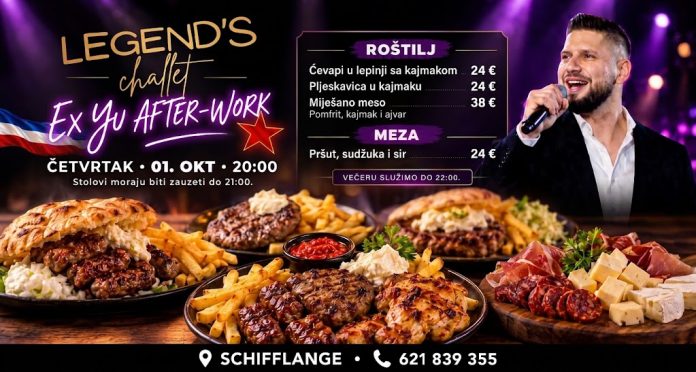 Aca Salović nastupa na Ex-YU After-Work večeri u Schifflangeu