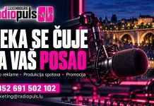 Neka se čuje za vaš posao – oglašavajte se na Radio Pulsu Oglašavanje na Radio Pulsu – studijski mikrofon, logo i kontakt za radio reklame u Luksemburgu