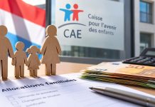 Dečiji dodaci u Luksemburgu: CAE potražuje 9,6 miliona evra nepravilno isplaćenih naknada Ilustracija dečijih dodataka u Luksemburgu: porodica, novac u evrima i dokumentacija CAE