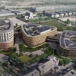 Arhitektonska vizualizacija planirane bolnice Südspidol u Esch-sur-Alzette, Luksemburg